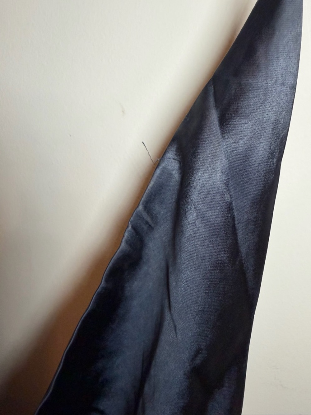Navy Satin Halter-Style Evening Gown - Picture 4 of 6